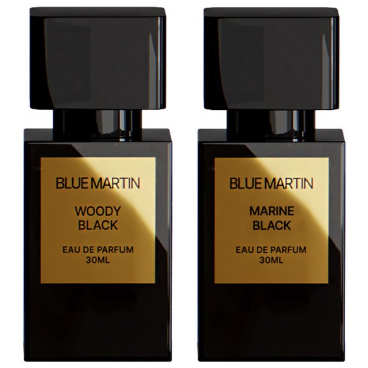 블루마틴 우디블랙 마린블랙 세트 남자향수 남성향수 우디향 머스크향 니치향수, 2개, 30ml