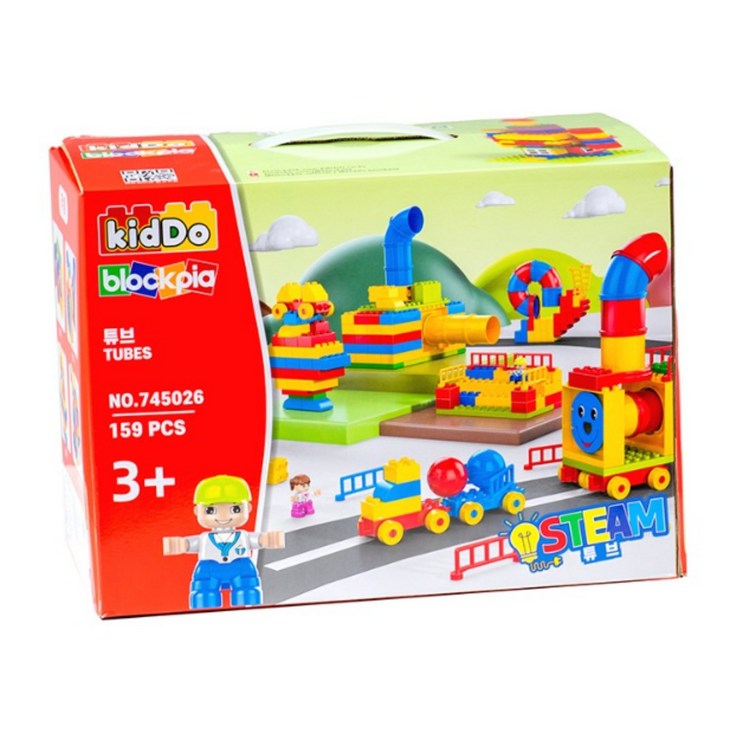 블록피아 키드두 에듀케이션 블록 튜브 7 45026 레고 듀플로 호환 돌봄교실 늘봄교실 교구 블럭, 1개