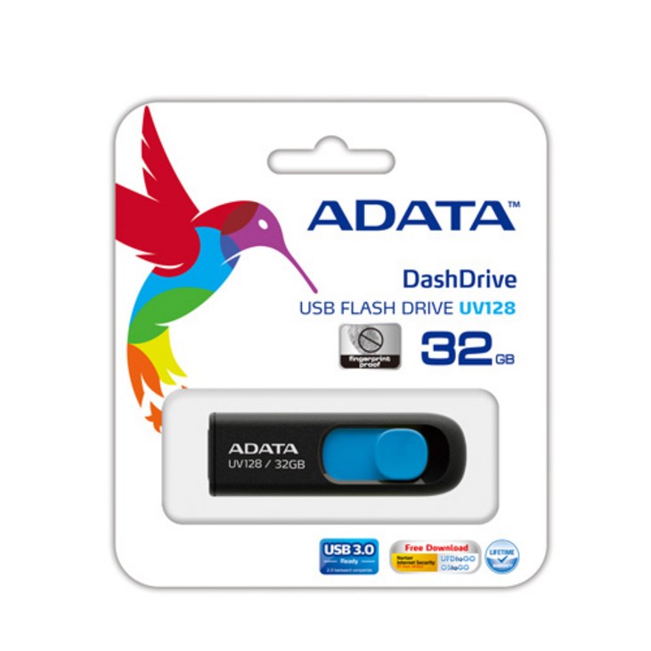 에이데이타 UV128 USB3.0 메모리 Black Blue AUV12832GRBE