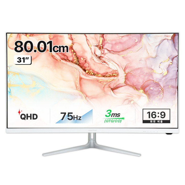 인터픽셀 QHD IPS 75Hz 평면 모니터 화이트 에디션, 80cm, IPQ3220무결점 인터픽셀 QHD IPS 75Hz 평면 모니터 화이트 에디션, 80cm, IPQ3220무결점