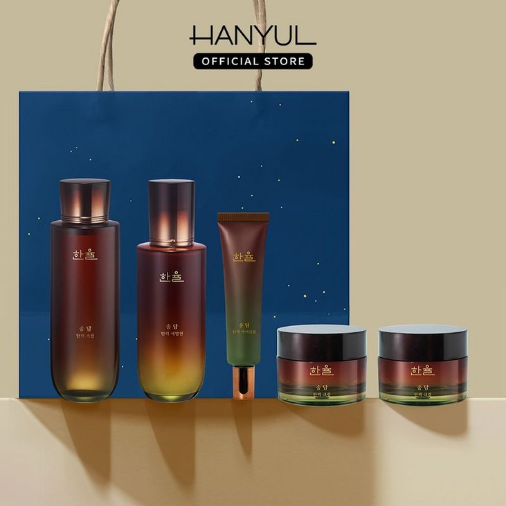 한율 송담 기초 5종 세트스킨150ml에멀젼 125ml크림 50ml 2개아이크림 25ml쇼핑백 한율 송담 기초 5종 세트스킨150ml에멀젼 125ml크림 50ml 2개아이크림 25ml쇼핑백