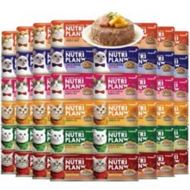 동원 뉴트리플랜 고양이 습식 대용량 캔 160g x 96개 맛별 골라담기, 흰살참치 + 멸치 혼합맛, 96개