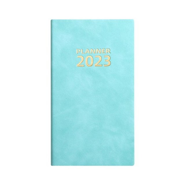 2023 일기 플래너 노트북 A6 크기 365 일 달력 일정 책 PU 메모장 크리에이티브 알림 데스크탑 날짜 문구