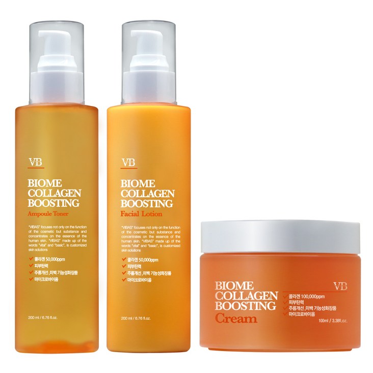 비바스 바이옴 콜라겐부스팅 탄력스킨 200ml 로션 200ml 크림 100ml 세트, 1세트 비바스 바이옴 콜라겐부스팅 탄력스킨 200ml 로션 200ml 크림 100ml 세트, 1세트