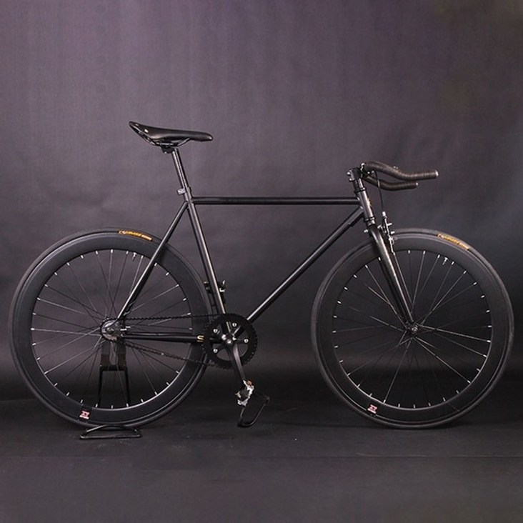 DCONE입문용픽시 경륜픽시 스틸 프레임 알루미늄 합금 휠 도로 거리 고정 기어 자전거 단일, Black Frame52cm 175cm180cm
