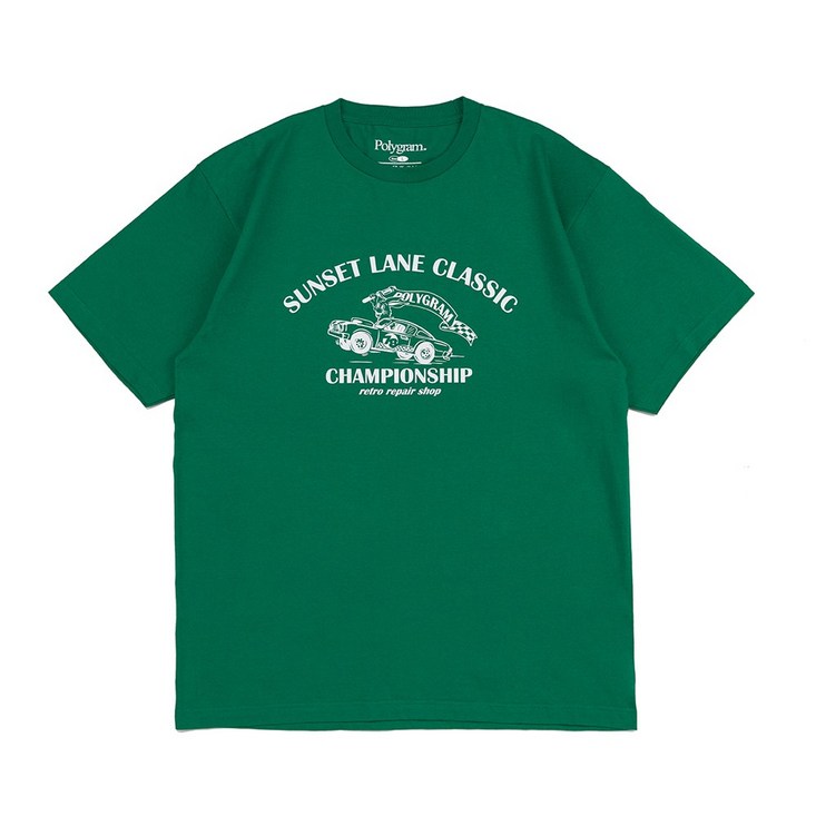 PG 남녀공용 오버핏 챔피언 버니 반팔 티셔츠 (그린)