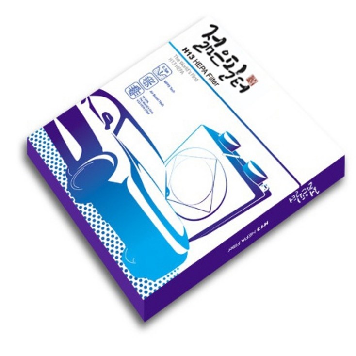 차량용 에어컨 H13 헤파필터 프리필터, RECF6, 1개