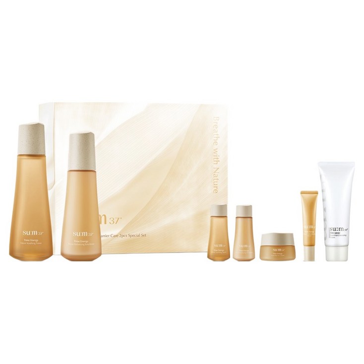 숨37도  진정 장벽 케어 콜라겐 프로틴 판테놀 타임 에너지 모이스트 2종 세트