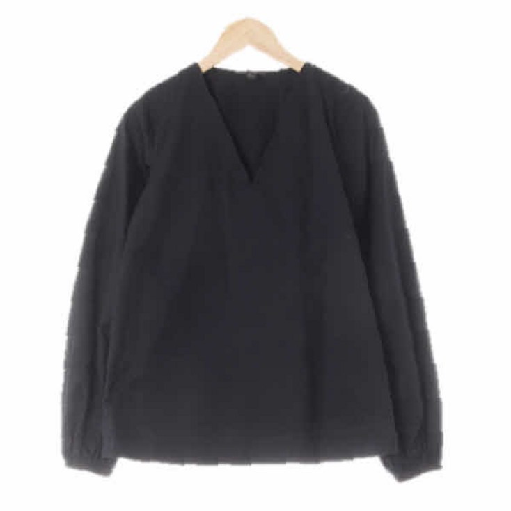 3280 COS블랙 면 브이넥A라인블라우스 15576A