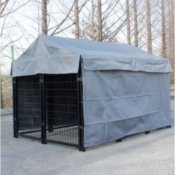 초대형 고급 펜스 야외 대형견 울타리 견사 강아지 철제 실외 철장 운동장 방수천막 덮개