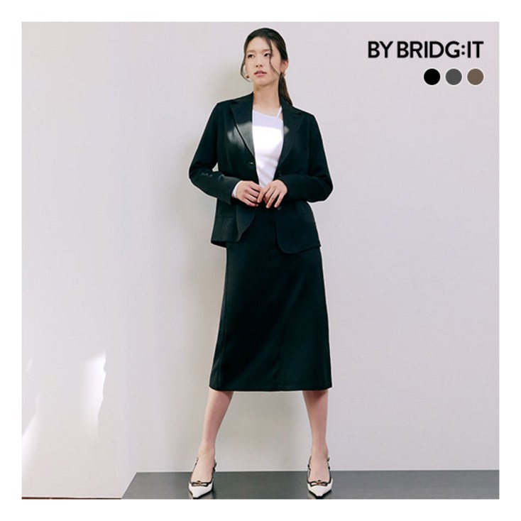 바이브리짓 25FW 링클프리 수트셋업 3종자켓팬츠스커트