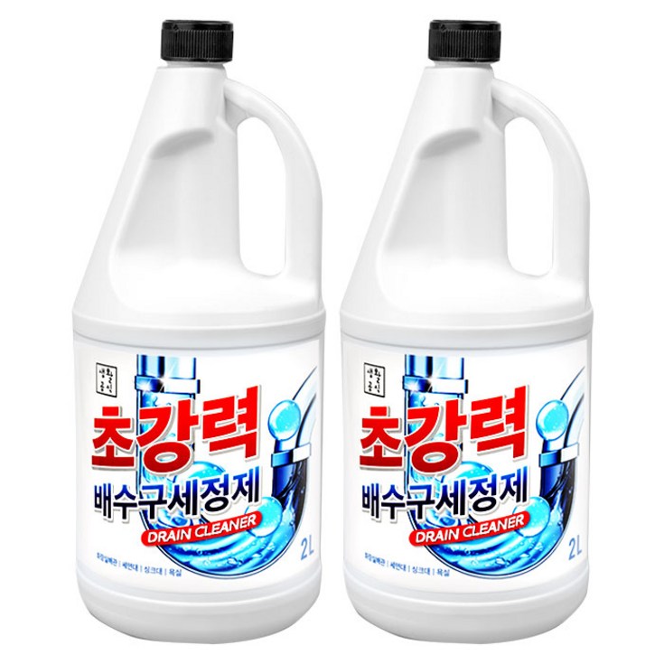 생활공식 초강력 배수구 세정제, 2L, 2개