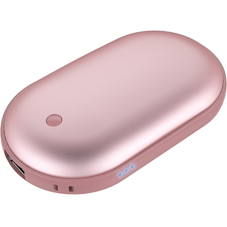 애니클리어 USB 충전식 보조배터리 케이블 겸 휴대용 손난로 전기 핫팩, iGPBHOT3, 핑크