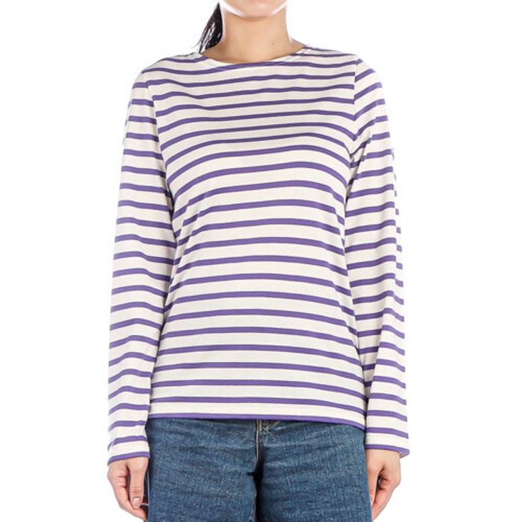세인트제임스 24SS 남녀공용 밍콰이어 모던 긴팔 티셔츠 9858 ECUME VIOLET