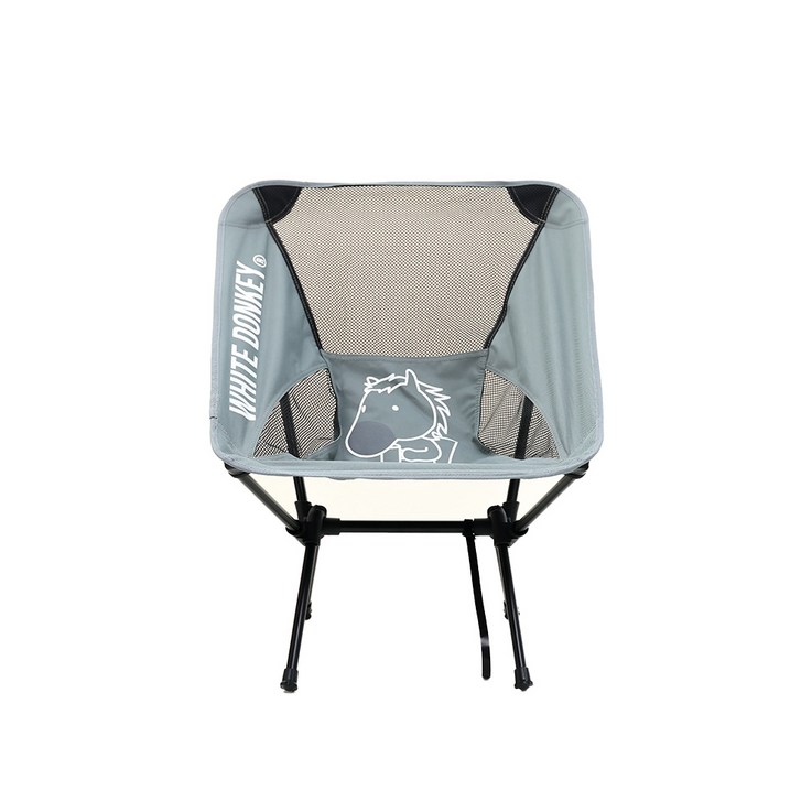 화이트동키 로우 캠핑용 초경량 휴대용의자 그레이 1개, 그레이, 1개
