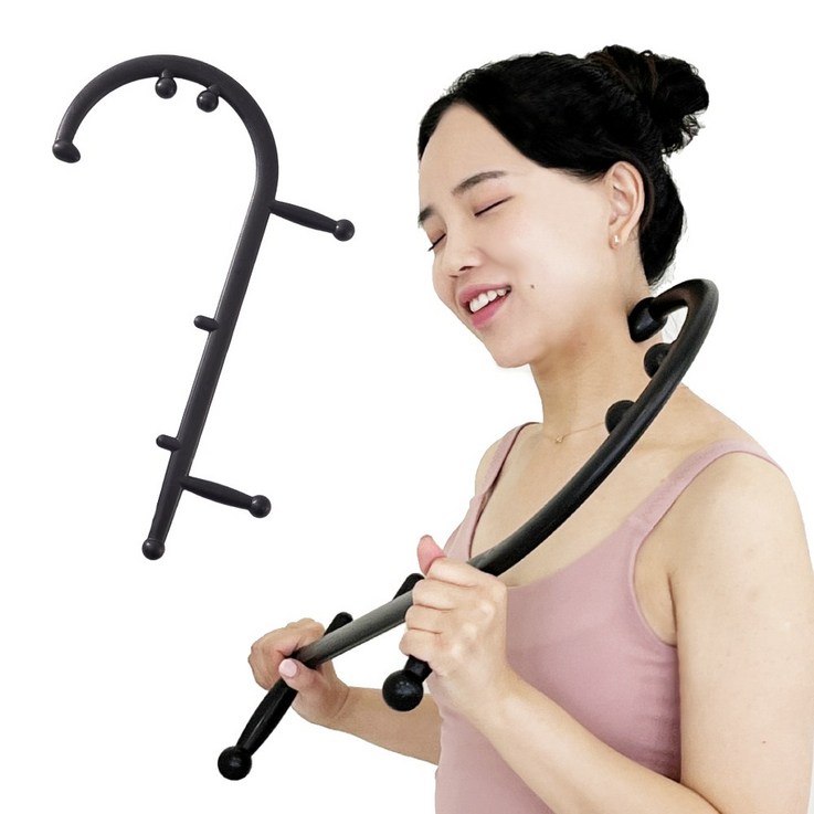 파밀리 프리미엄 셀프 마사지 스틱 어깨 등 갈고리 지압봉, 파밀리 마사지스틱, 1개 파밀리 프리미엄 셀프 마사지 스틱 어깨 등 갈고리 지압봉, 파밀리 마사지스틱, 1개