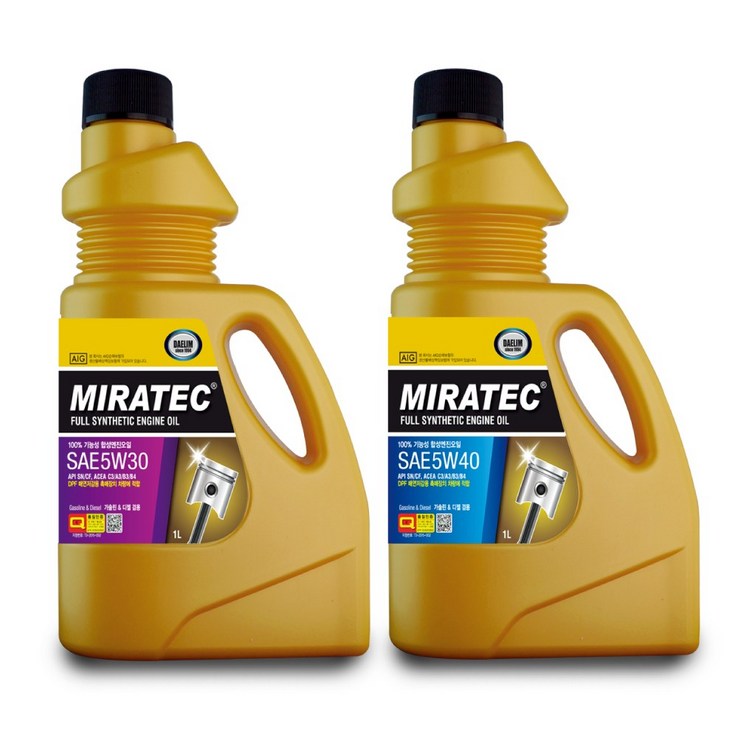 대림기업 미라텍 100 합성엔진오일 1L, 1개, 5w30, 1000ml