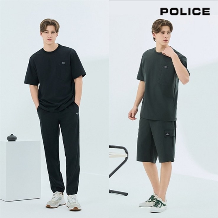 폴리스 O 최초가 89,000원  24SS 남성 썸머 셋업 3종
