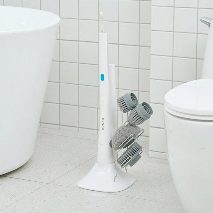 보나크 보나크 무선 욕실청소기 화장실 청소 자동 전동 스핀, 1개