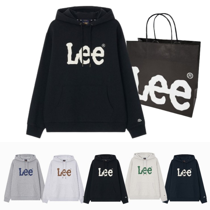 백화점판 Lee 리 후드티 긴팔 티셔츠 학생 빅 트위치  쇼핑백