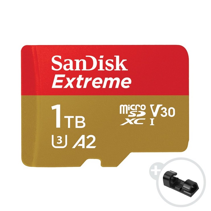 샌디스크 익스트림 마이크로 SD 카드 + 데이터 클립, 1TB 20230430