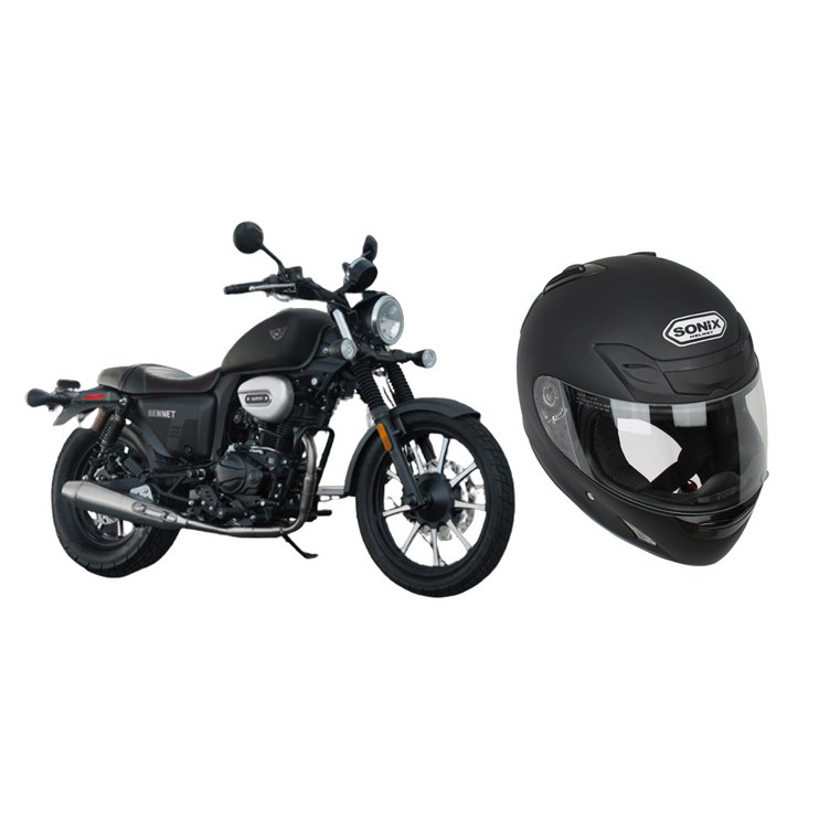 한솜모터스 클래식 매뉴얼 바이크 베네트125 + 소닉스 오토바이 헬멧 방문설치