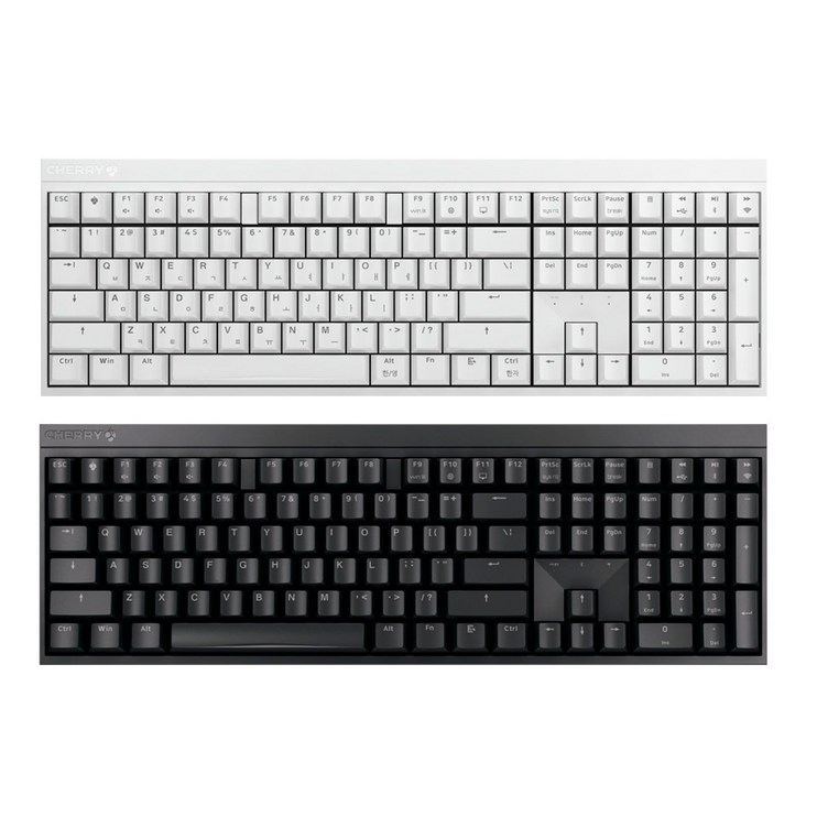 CHERRY 무선 기계식 일반형 키보드, 화이트, MX BOARD 2.0S 저소음적축, 적축 CHERRY 무선 기계식 일반형 키보드, 화이트, MX BOARD 2.0S 저소음적축, 적축