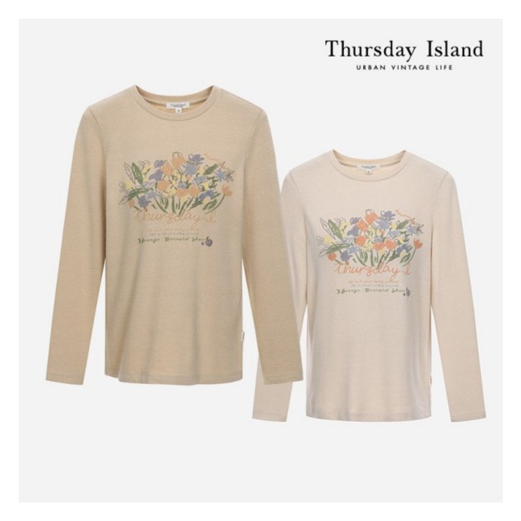 국내매장판 써스데이아일랜드 THURSDAYISLAND 플라워 아트웍 티셔츠T228MTS232W 216850 국내매장판 써스데이아일랜드 THURSDAYISLAND 플라워 아트웍 티셔츠T228MTS232W 216850