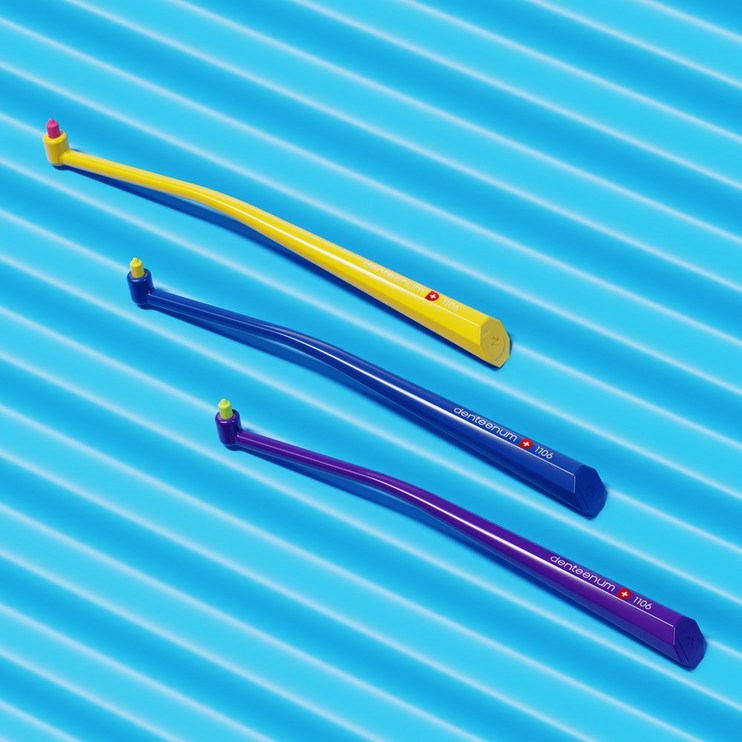 덴티넘 어금니칫솔 첨단칫솔, 1세트, 6개입 덴티넘 어금니칫솔 첨단칫솔, 1세트, 6개입