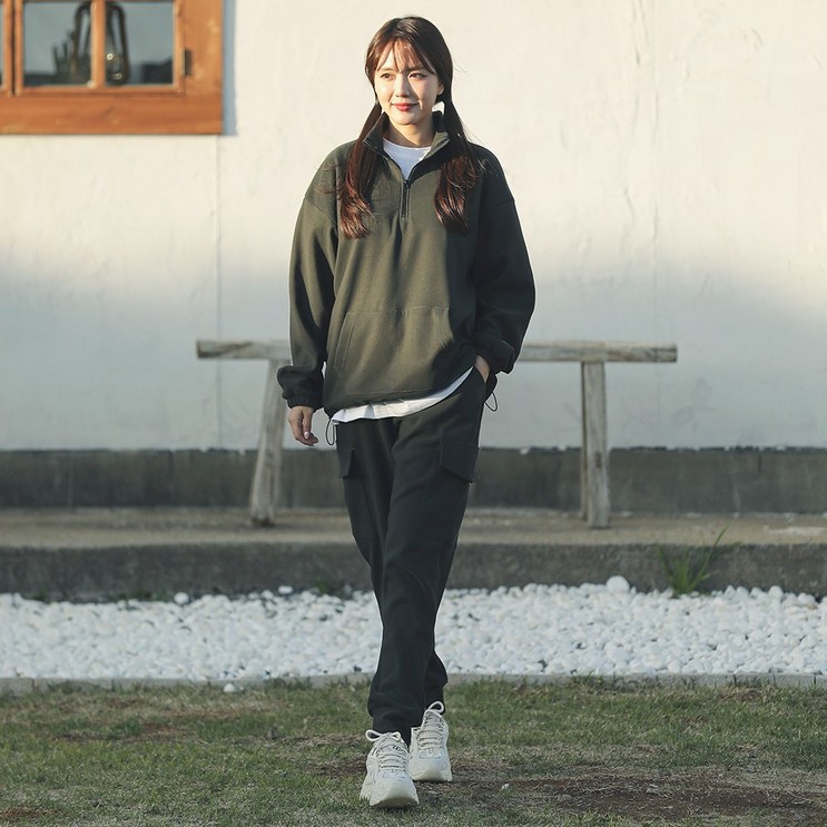 남여공용 기모 아노락자켓 카고조거팬츠 셋업 남여공용 기모 아노락자켓 카고조거팬츠 셋업