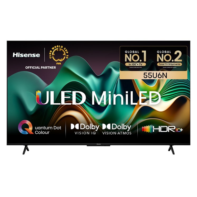 HISENSE 4K ULED Mini LED 스마트TV 55U6N, 139cm55인치, 스탠드형, 방문설치