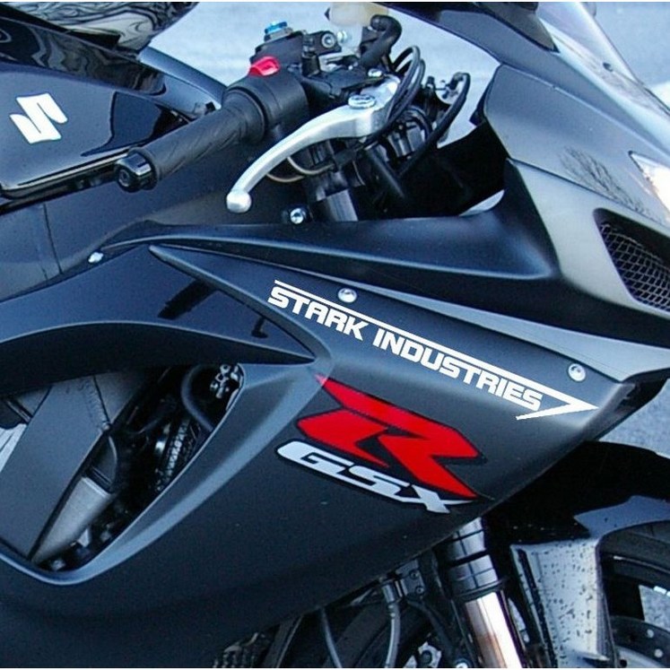 STARK INDUSTRIES 스티커 오토바이 바이크 튜닝 데칼 스티커, STARK INDUSTRIES 반사화이트, 1개