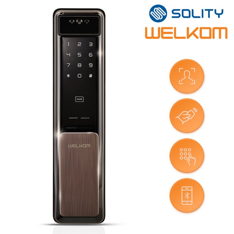 솔리티 웰콤 얼굴인식 신제품 WSP2900A 푸시풀 디지털도어락 카드키2개번호키 블루투스옵션 안면인식 AI딥러닝기술적용 신속 정확한 얼굴인증 얼굴인식100개 인체감지기능 솔리티 웰콤 얼굴인식 신제품 WSP2900A 푸시풀 디지털도어락 카드키2개번호키 블루투스옵션 안면인식 AI딥러닝기술적용 신속 정확한 얼굴인증 얼굴인식100개 인체감지기능