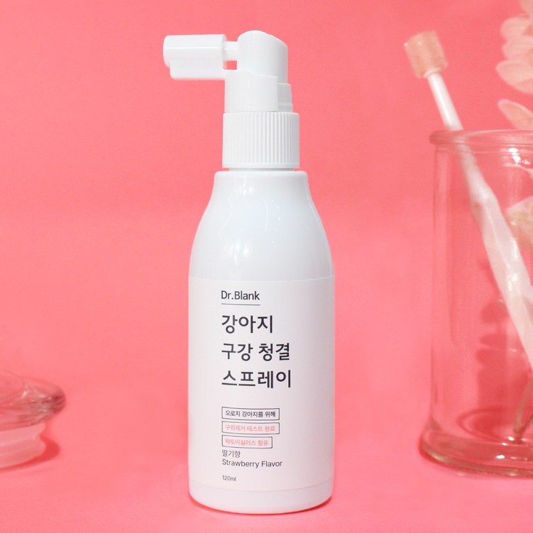 닥터블랭크 강아지 입냄새제거 구강청결 스프레이 딸기향, 120ml, 1개