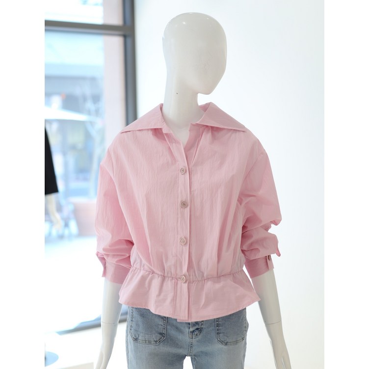 올리브데올리브 허리밴딩 카라넥 블라우스 YW3MB7191543951