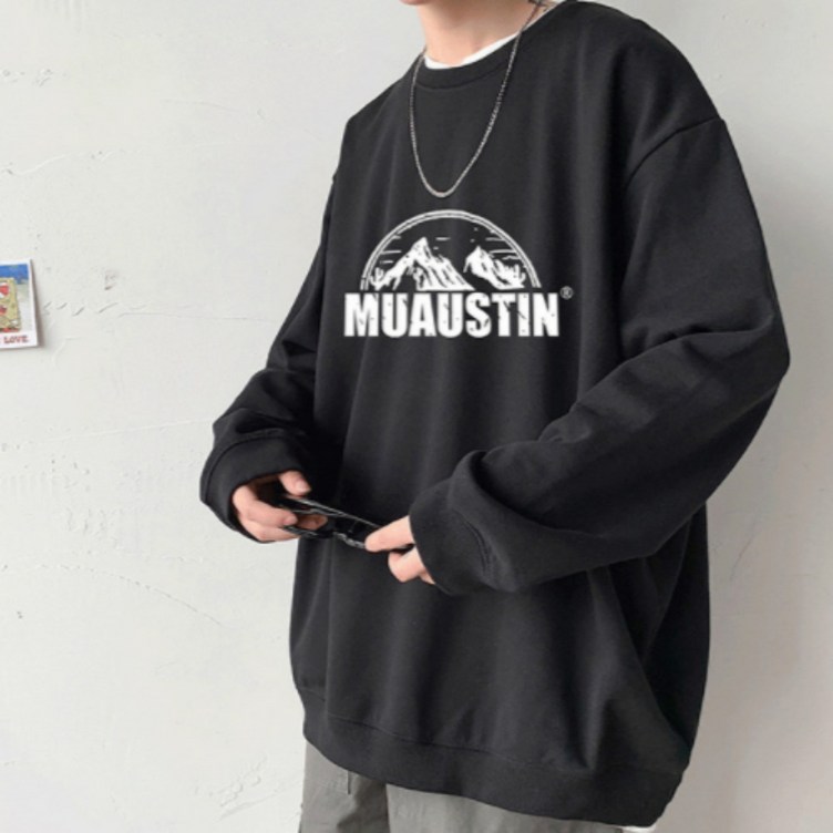 보세맨투맨 오버핏 기모 올시즌웨어 남자 남성 대학생 사무실 티셔츠 쇼핑몰 4컬러