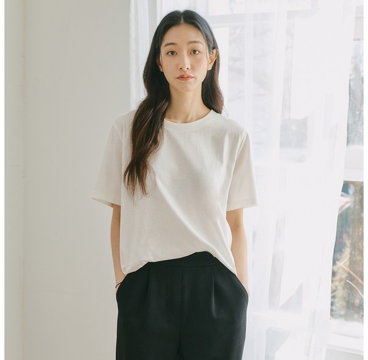 클라비스 여성용 면 반팔 티셔츠