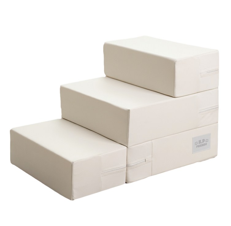 3단,2단 좌우 변형, 쉼터까지 우리 아이 관절 건강을 위한 논슬립 듀얼 펫 스텝 비피프렌즈, 논슬립 아이보리, 1개