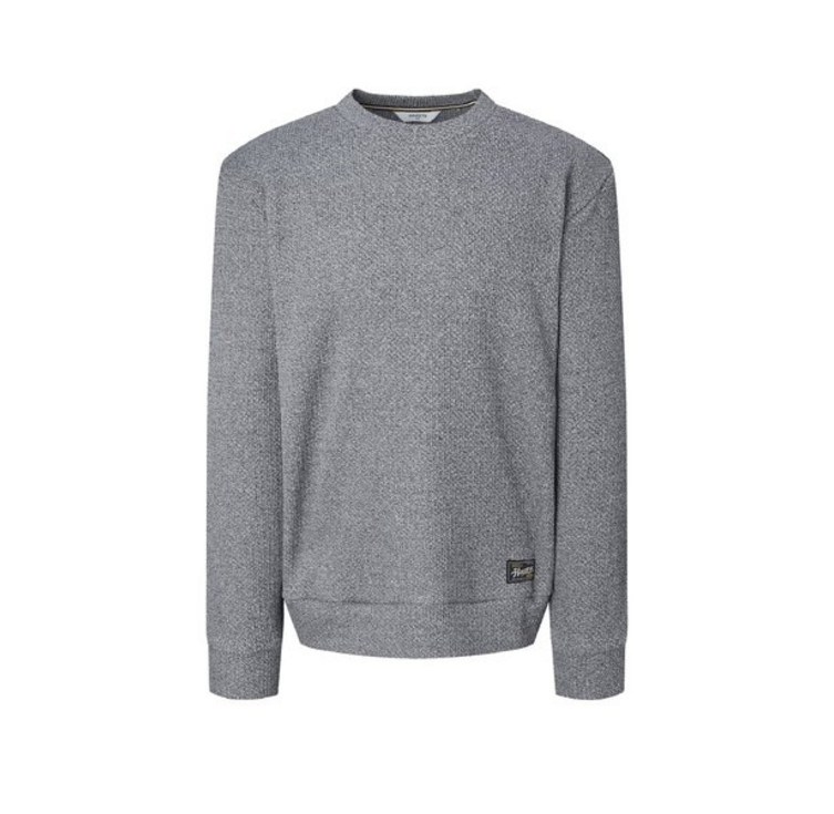 매장정품 HAZZYS 헤지스 25FW 그레이 트위드 니트라이크 맨투맨티셔츠 HZTS5D601G2 1081007