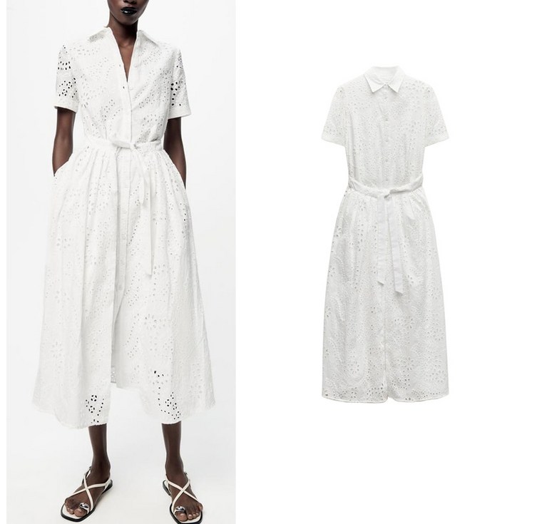 셔츠 원피스 ZARA 자라 자수 2614 271