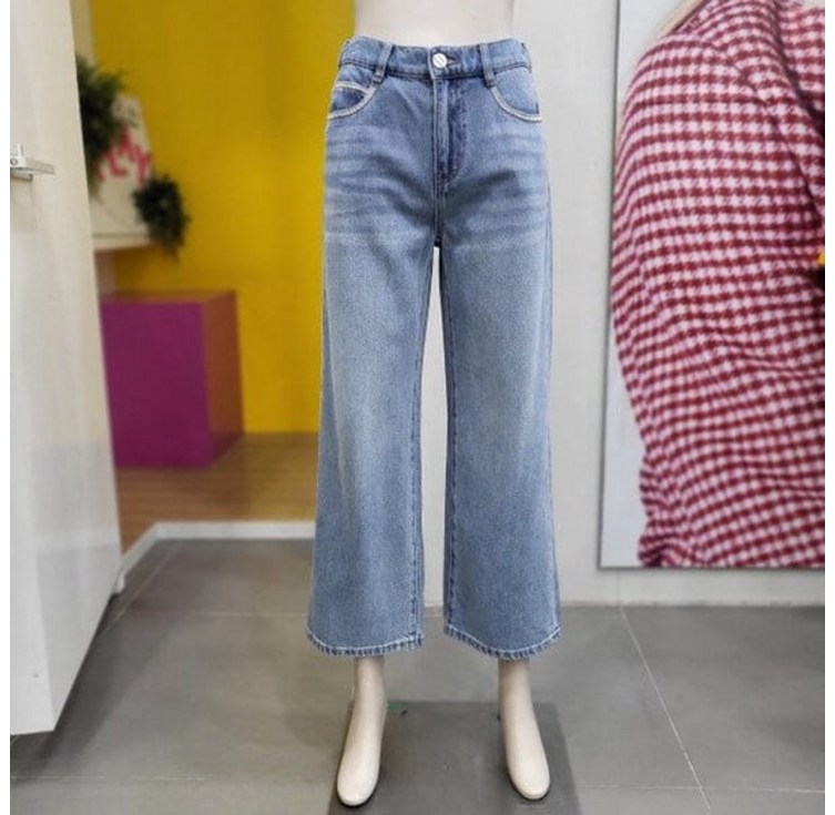 베네통 포켓라인 워싱 통일자 데님팬츠 BADPA4511DJ