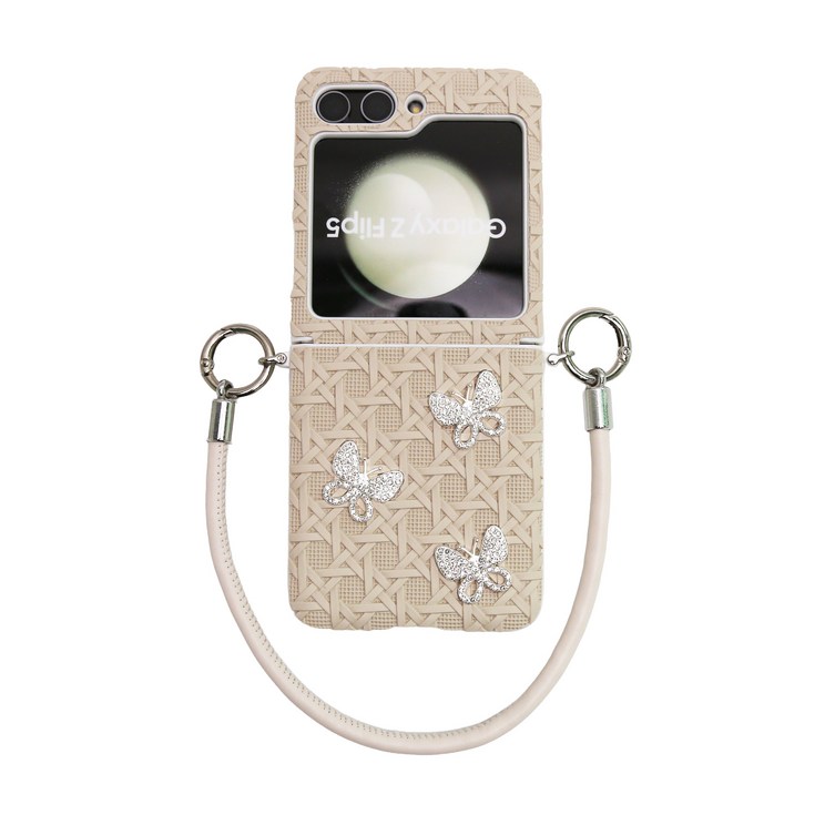 윰스모르 갤럭시 플립 힌지 보호 스트랩 케이스