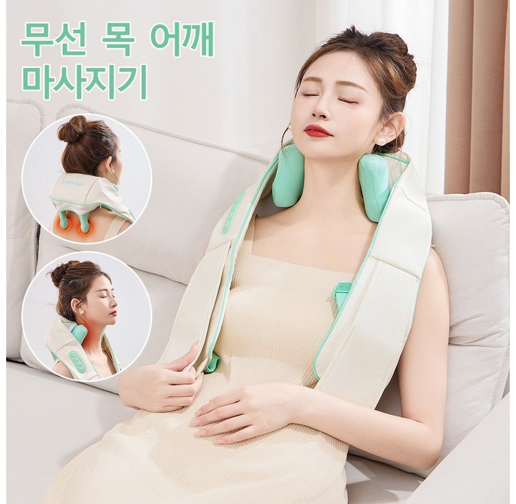 Ecospacare 목 어깨 마사지기 승모근 안마기 무선 온열 다용도 안마 이완 넥앤숄더 다리 릴렉스파 웨어러블 핸즈 프리, P11