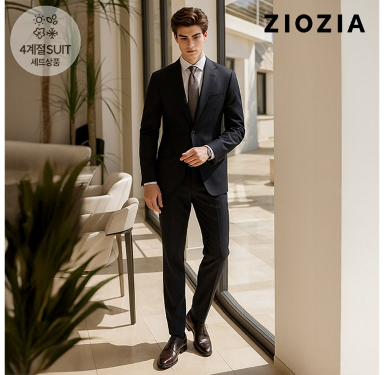 지오지아 네이비 베이직 데일리 정장세트 ABD5SB1301 ABD5SP1301 DNV