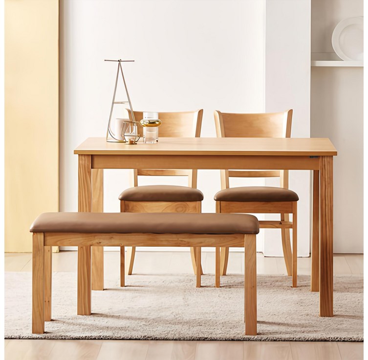 동서가구 캐빈 고무나무원목 4인용 식탁테이블 DF903831