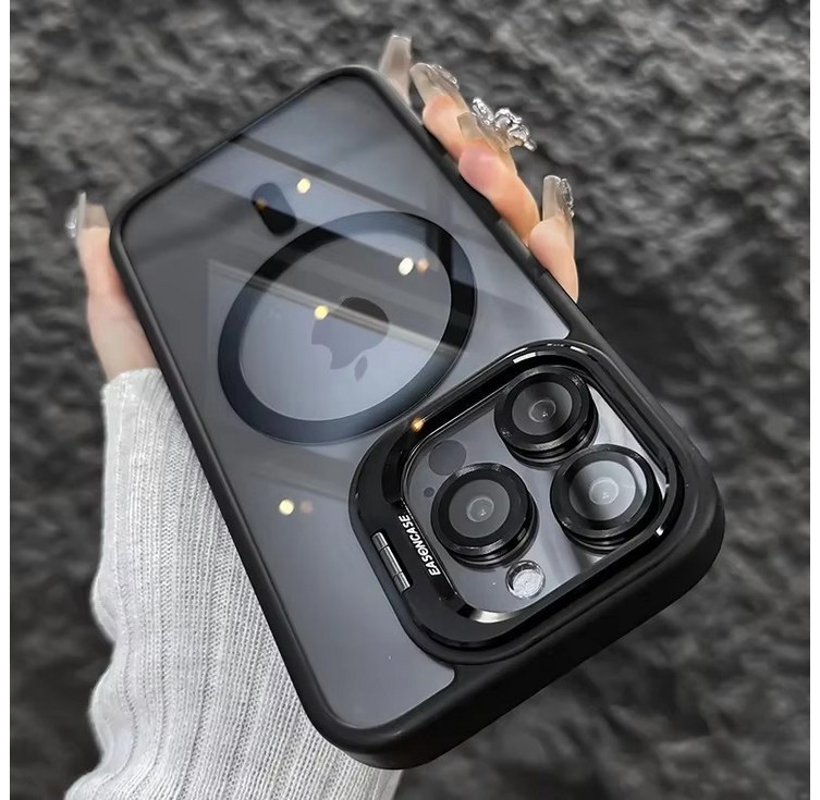 아이수트 맥세이프 자력 2배 스탠드 카메라 거치대 일체형 슬림 케이스  카메라 풀커버 메탈 렌즈