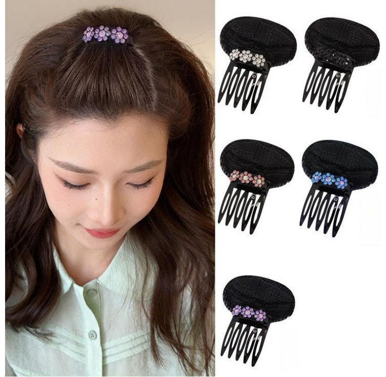 ZMBIRD 5종세트 여성 큐빅 헤어빗핀 정수리 볼륨 N982