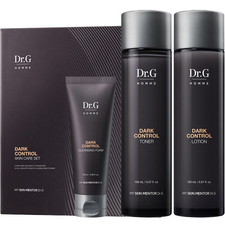닥터지 옴므 다크 컨트롤 토너 150ml 로션 150ml 클렌징폼 70ml 세트, 1세트