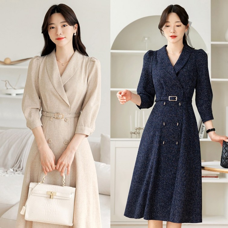 시크라인 애니스턴 트위드 원피스 CLMCO30