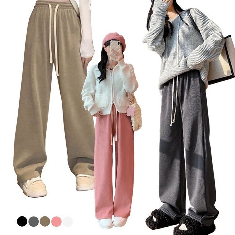 11 따뜻한 코듀로이 골덴 기모 밴딩 와이드 팬츠 2size 겨울 바지